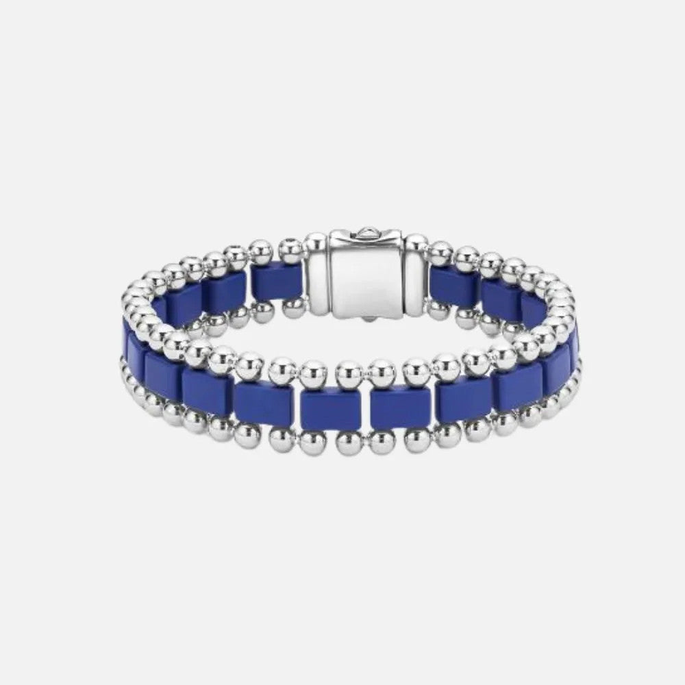LAGOS Matte Ultramarine Ceramic Link Bracelet