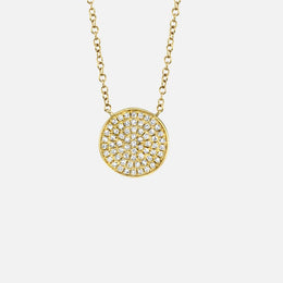 Diamond Pavé Circle Necklace