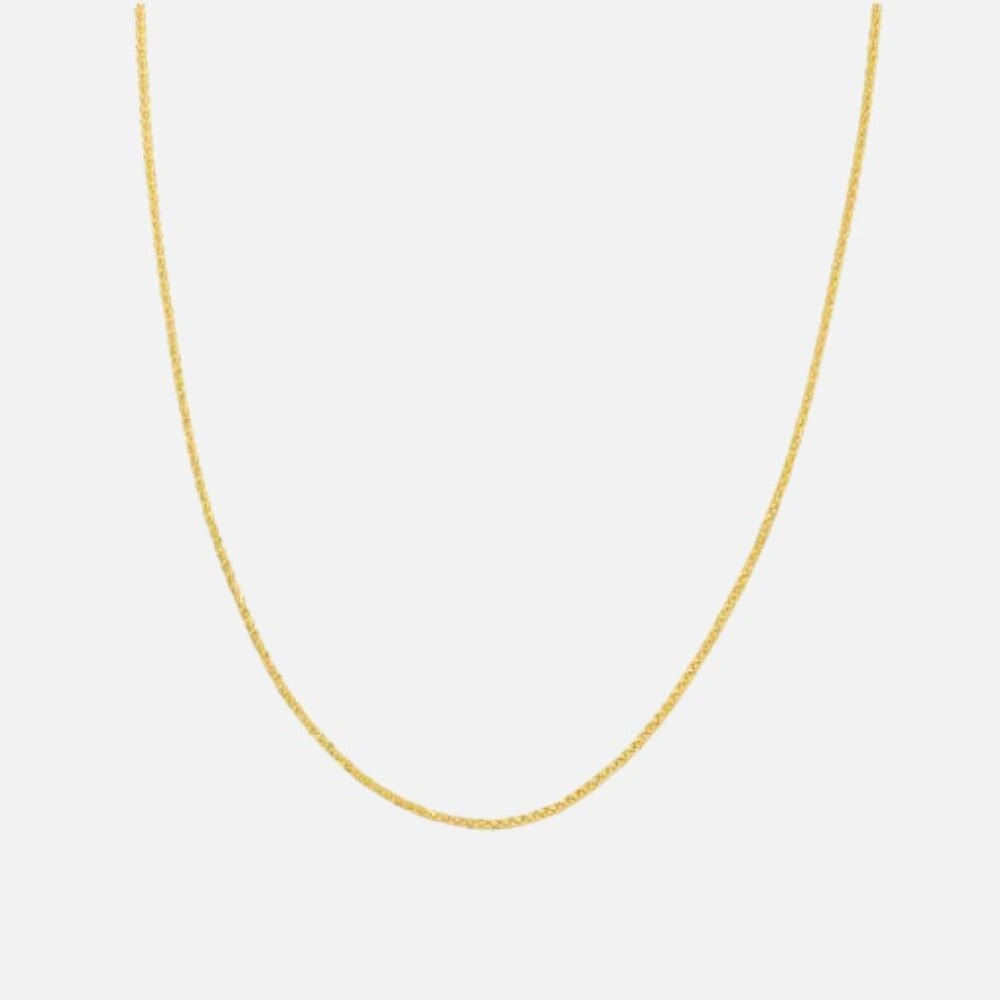 14K Yellow Gold 2.20 mm Hollow Square Wheat Chain, available at Razny Jewelers