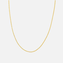 14K Yellow Gold 2.20 mm Hollow Square Wheat Chain