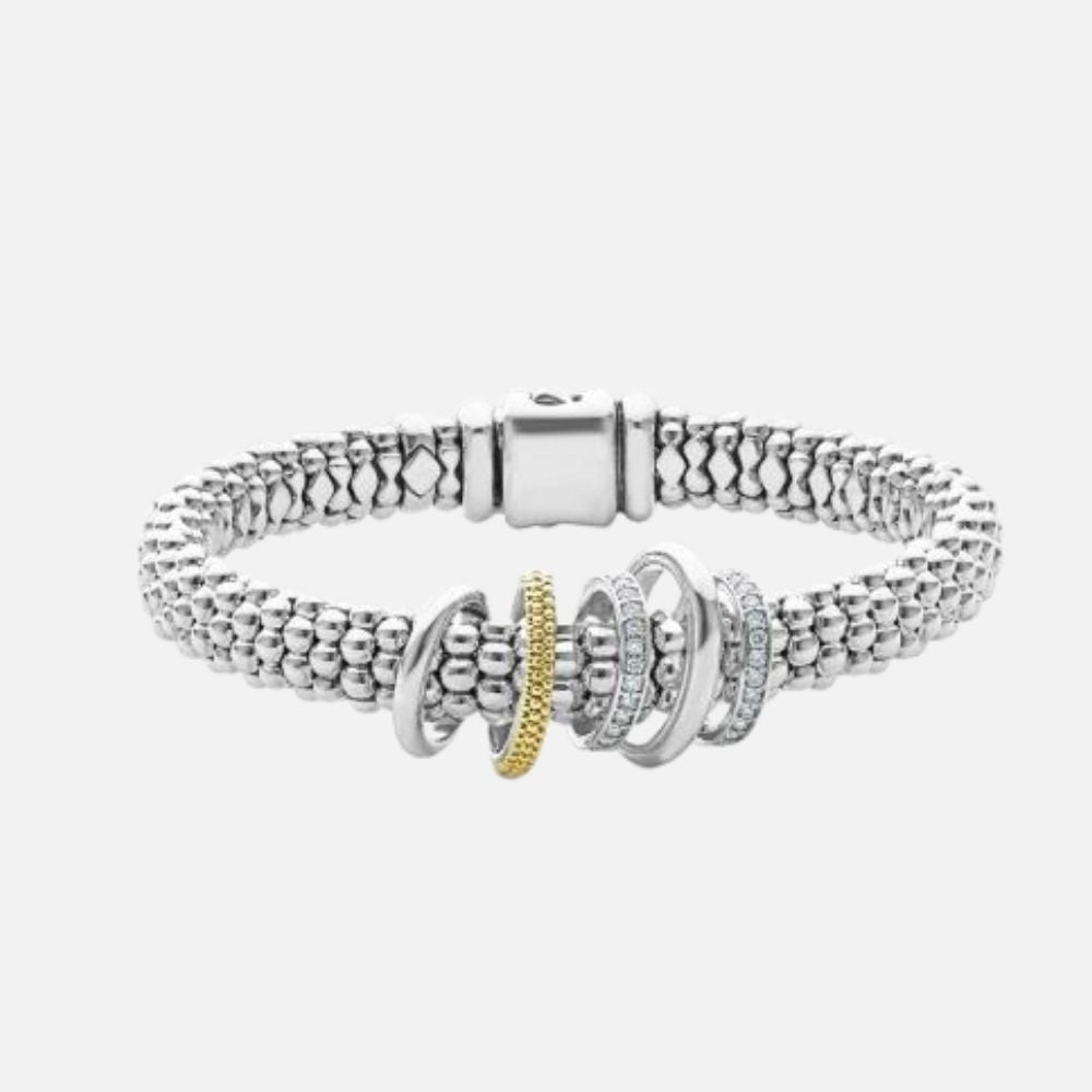 Five Ring Caviar Bracelet