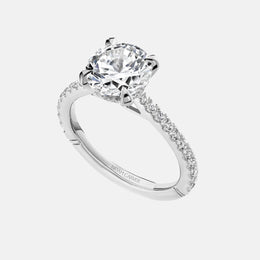 Platinum Atelier Pavé Hidden Halo Semi-Mount