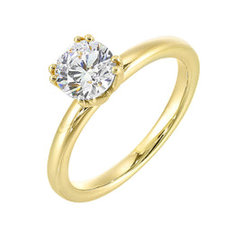 14k Yellow Gold Semi-Mount for 1.00-Carat Round Diamond