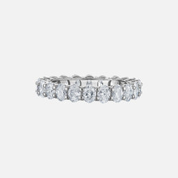 Oval Diamond Wedding Band