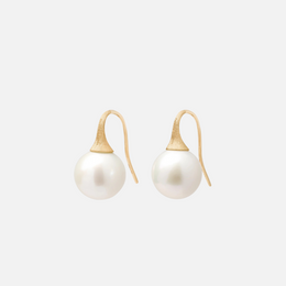 Africa Gold Freshwater Pearl Drop Earrings