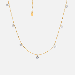Tiny Floating Diamond Necklace