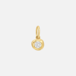 Diamond Pillow Birthstone Charm