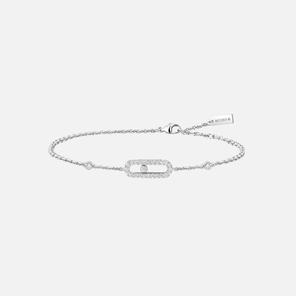 Move Uno Pavé White Gold Diamond Bracelet