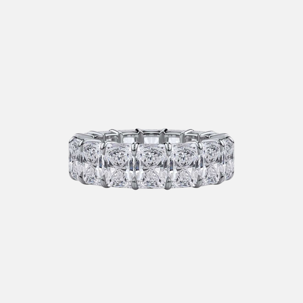 Forever by Razny Platinum Asscher Diamond Eternity Band