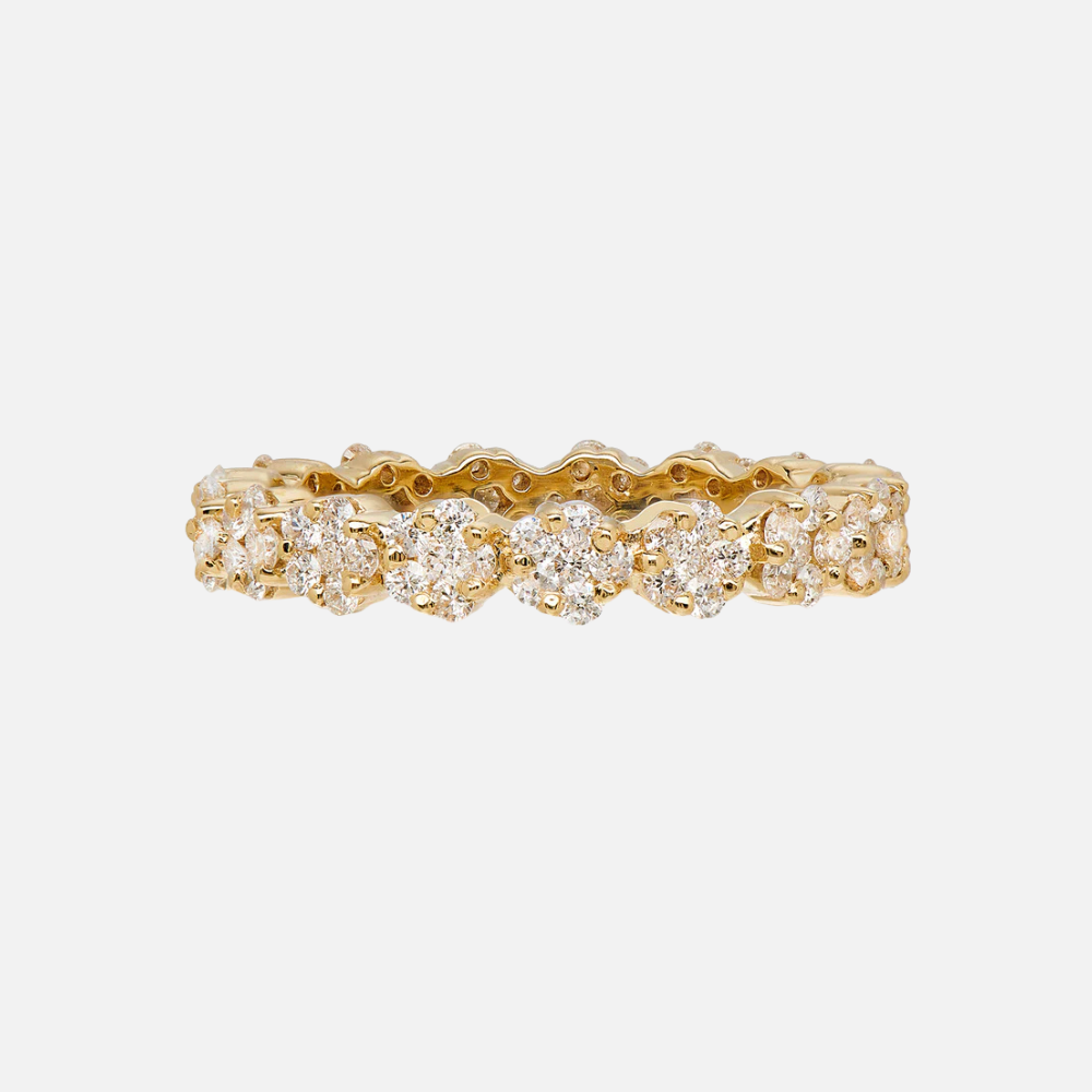 Sethi Couture Rosetta White Diamond Gold Band