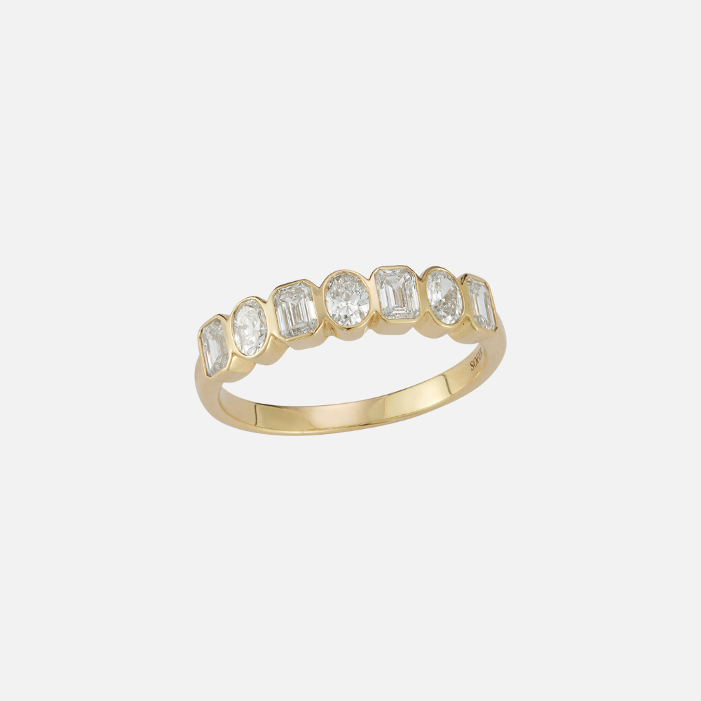 Refined by Razny Mixed-Shaped Diamond Halfway Band