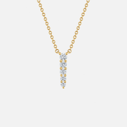Vertical Drop Diamond Pendant Necklace