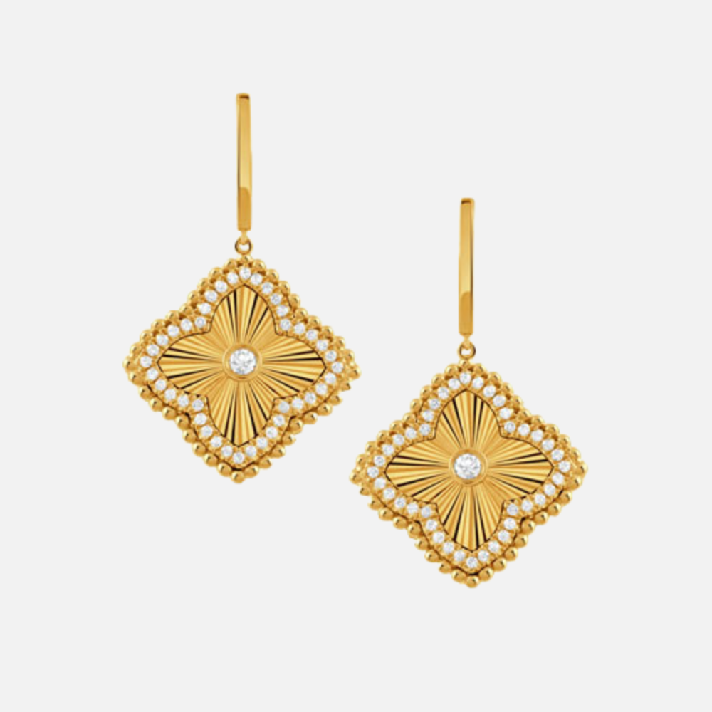 Doves by Doron Paloma Ravenna Diamond Drop Gold Earrings