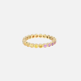 Rainbow Sapphire Bezel Band