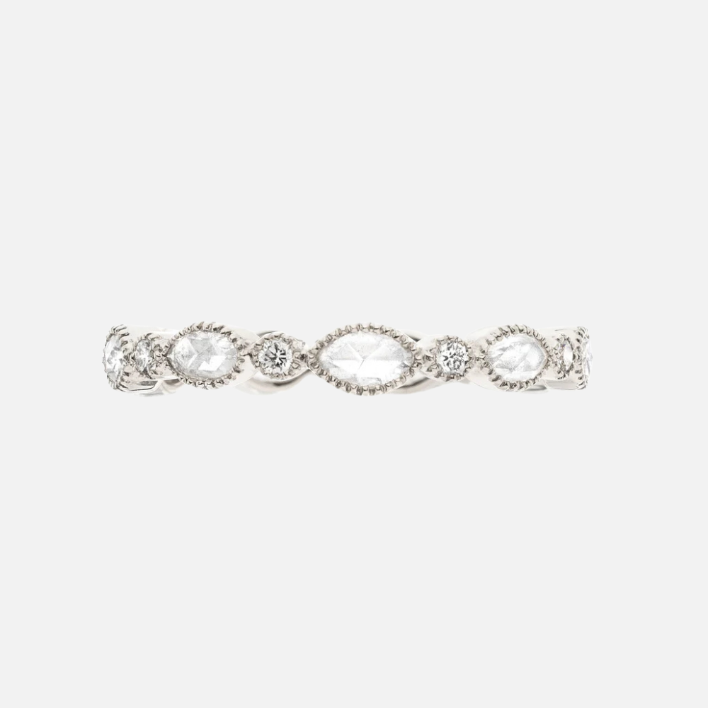 Sethi Couture Amara White Diamond Band in white gold