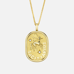Sagittarius Zodiac Gold Necklace
