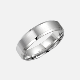 Grey Palladium Sandpaper Finish Band