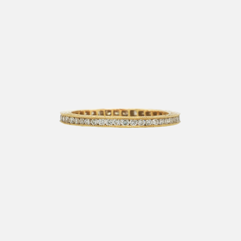 Sethi Couture Channel White Diamond Band