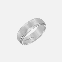 Tungsten Brushed Center Band with High Polish Edges