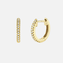 Classic Mini Diamond Huggie Earrings