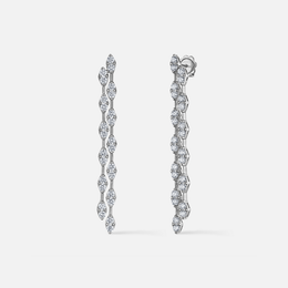 Diamond 2-Row Drop Earrings