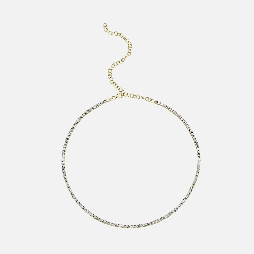 Shy Creation 0.95-Carat Diamond Tennis Necklace