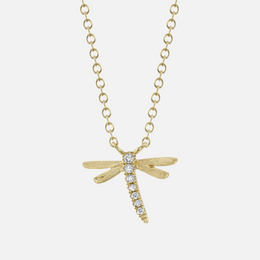 Diamond Dragonfly Necklace