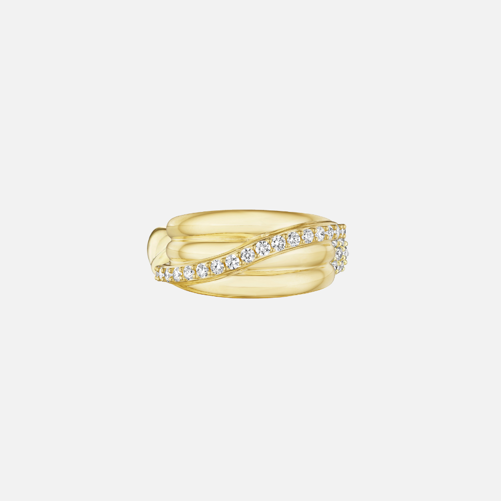 Penny Preville Wide Bold Crossover Diamond Ring