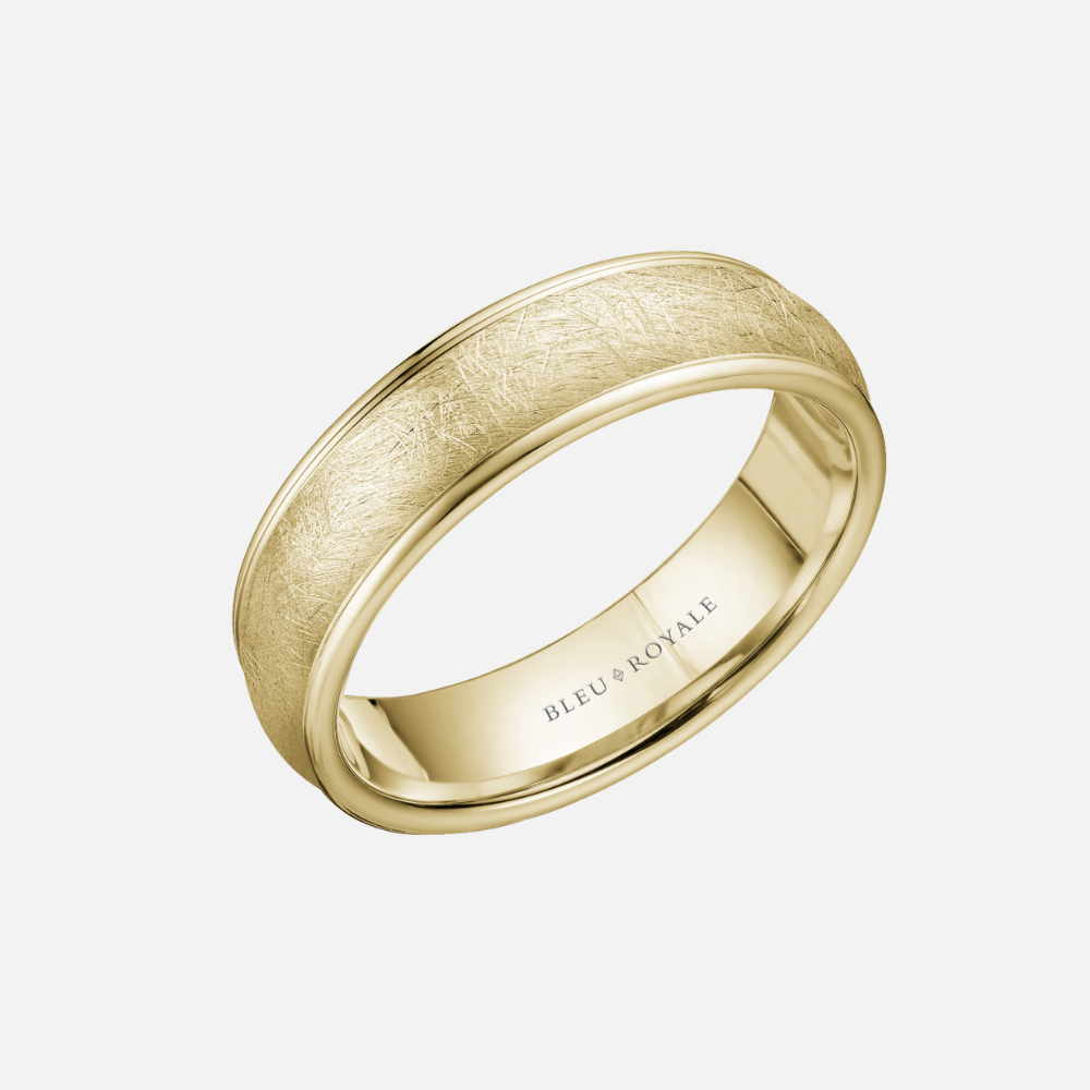 yellow gold men's wedding band