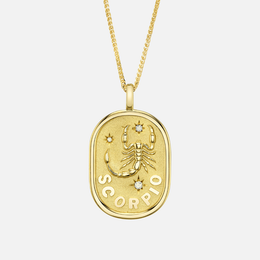 Scorpio Zodiac Gold Necklace