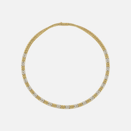 Cashmere Gold and Diamond Stretch Necklace
