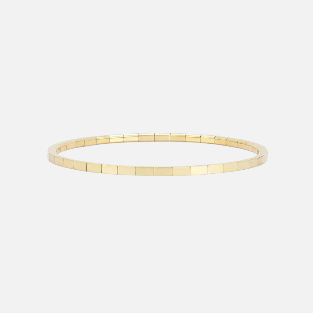 Extensible Yellow Gold High Polish Link Stretch Bracelet