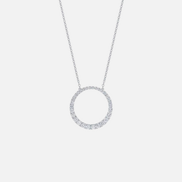 Graduated Diamond Circle Necklace