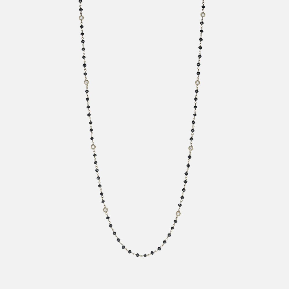 Penny Preville Black Diamond Bead and Diamond Chain