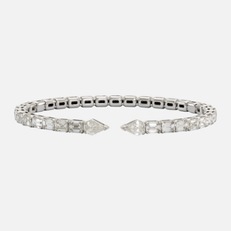 Emerald-Cut and Kite End Diamond Bracelet