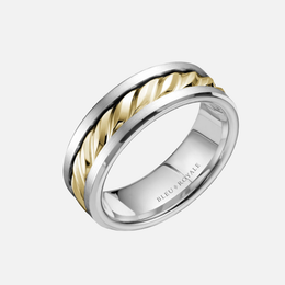 Yellow and White Gold Wedding Band
