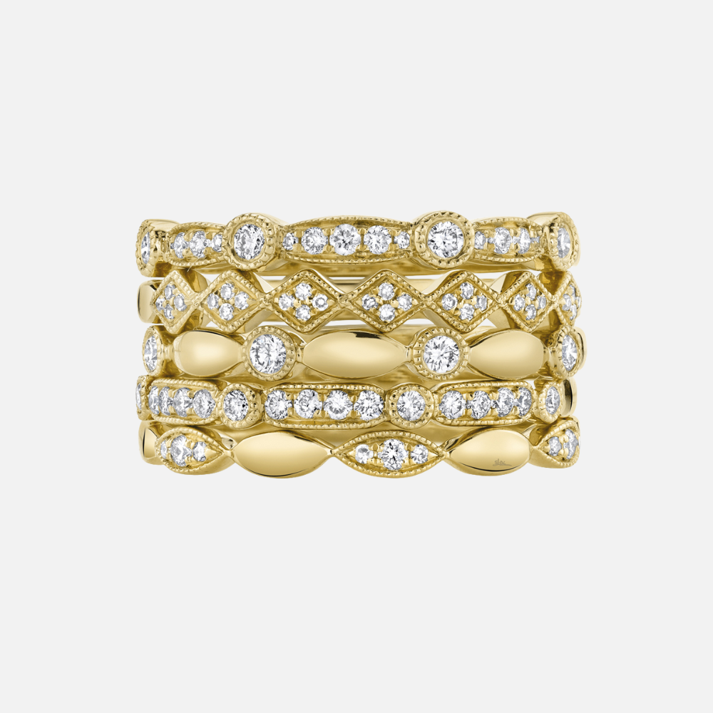 Shy Creation Diamond 5 Stack Ring