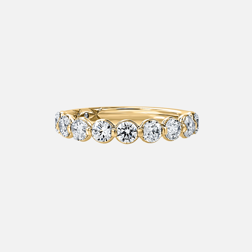 A. Jaffe Lotus Halfway Diamond Band with Single Shared Prongs