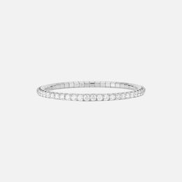 Extensible 18K White Gold Diamond Stretch Tennis Bracelet