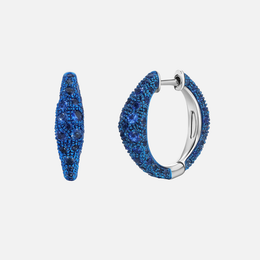 Blue Sapphire Bahia Hoop Earrings