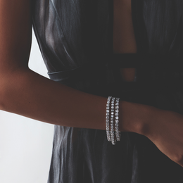 Platinum Round Diamond Tennis Bracelet