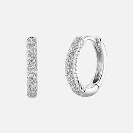 Diamond Pavé Huggie Earrings