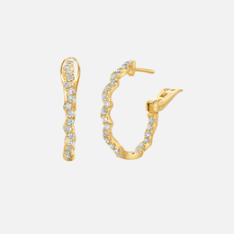Rio Diamond Inside Outside Hoops