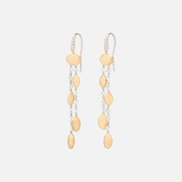 Siviglia Gold Double-Strand Earrings With Diamonds