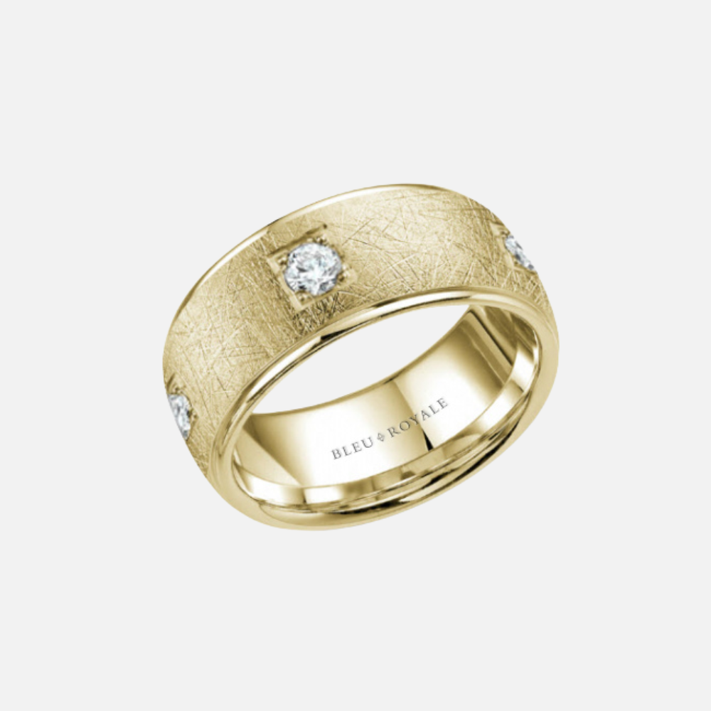 14k Yellow Gold Five-Diamond Band