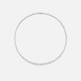 White Gold Graduated Diamond Tennis Necklace