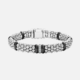 Black Caviar Black Single-Station Diamond Caviar Bracelet