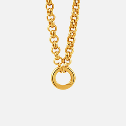 Rolo Chain Necklace With Round Enhancer