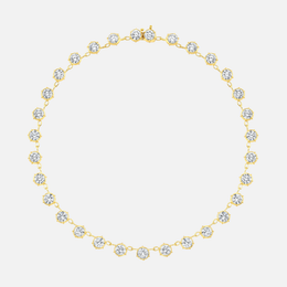 Gold Linked Diamond Necklace