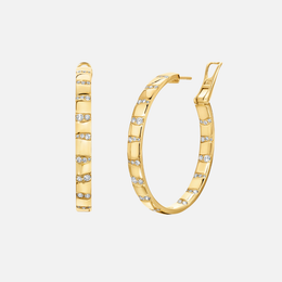 Large Alma Dos Rios Diamond Hoop Earrings